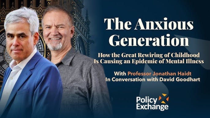 Jonathan Haidt: Policy Exchange Talk